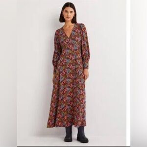 Boden Blouson Sleeve Maxi Tea Dress Size 4